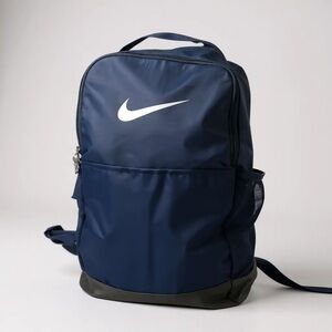 🎒 Nike Brasilia‎ Backpack Navy Blue w/ White Swoosh L